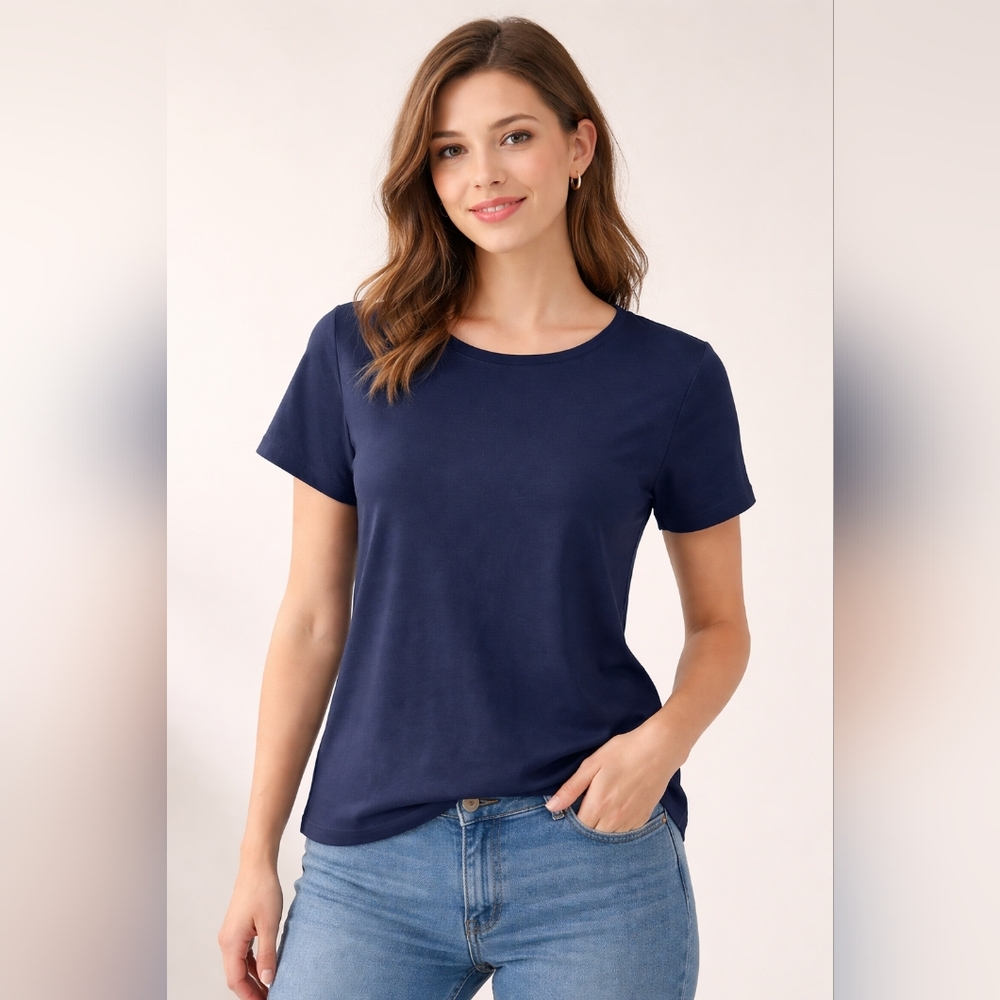 Basic Editions Navy Short Sleeve Tee